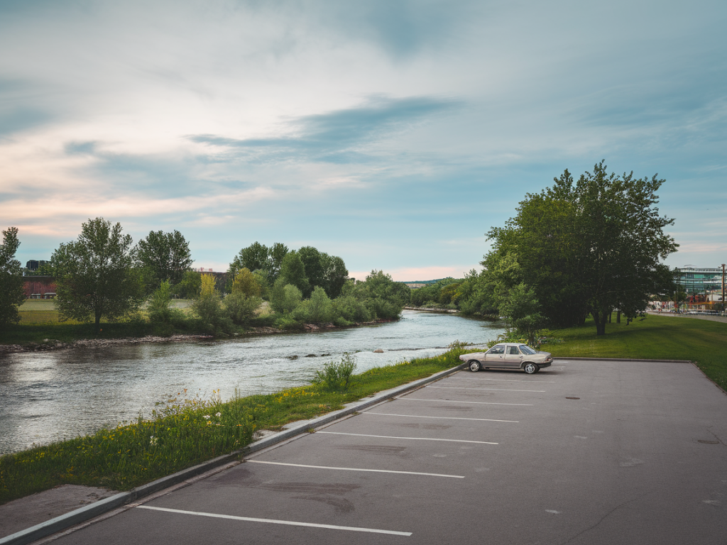Wie du einen einsamen morgenspaziergang am flussufer planst: parkplatz, beste zeitfenster und sicherheitscheck
