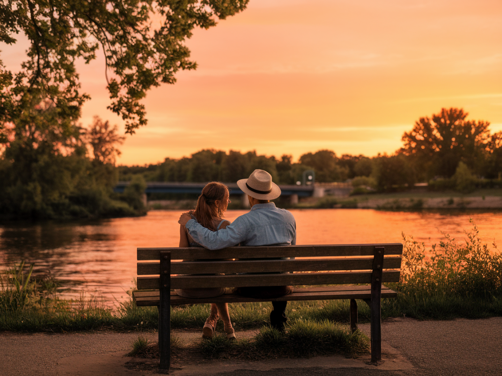 Beste Orte für romantische Sonnenuntergänge am Flussufer in deiner Region